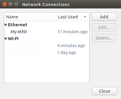 Ubuntu Edit Network Connections