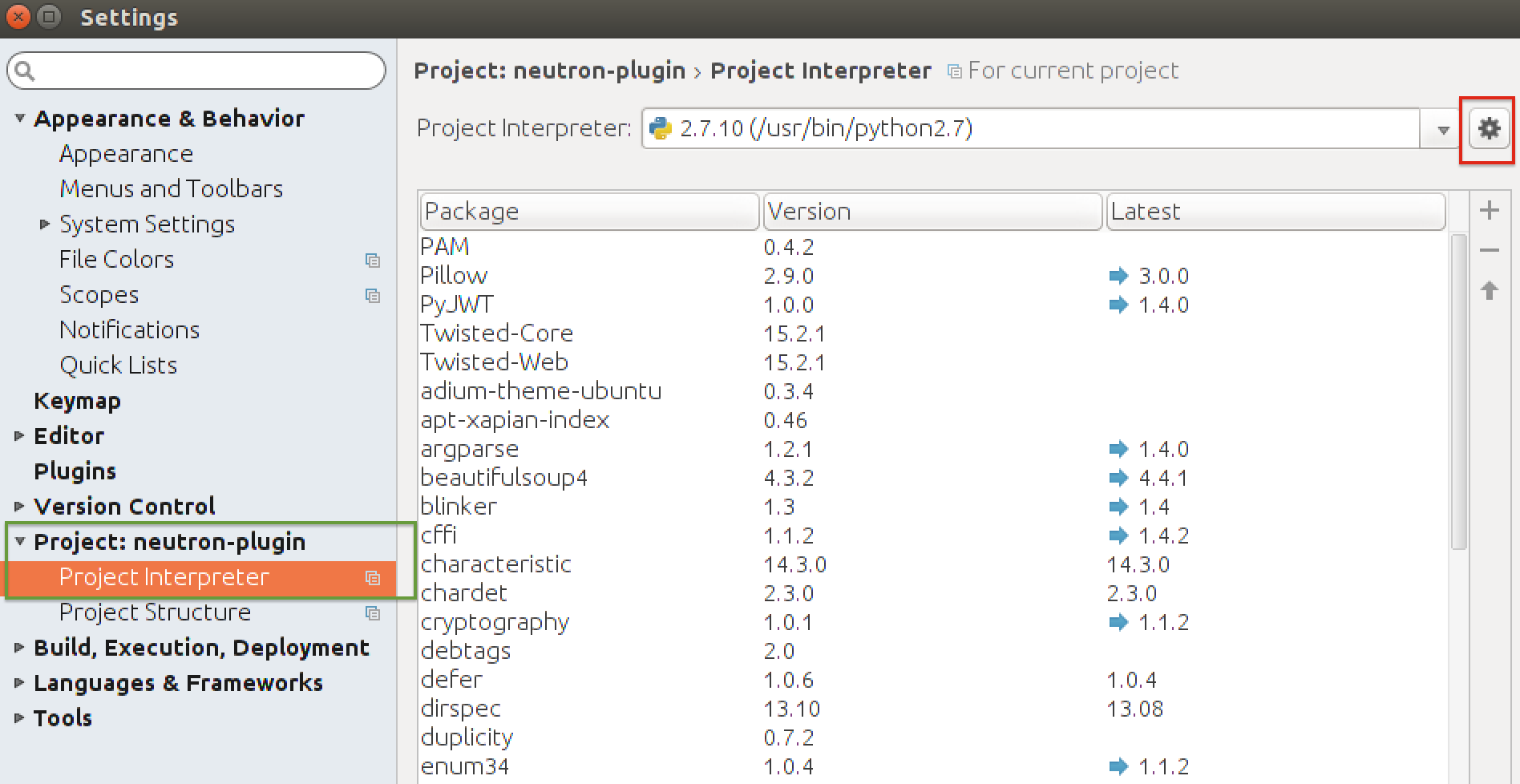 pycharm interpreter